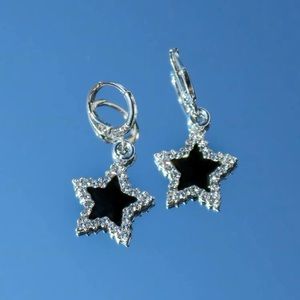 Last pair! Black Star earrings